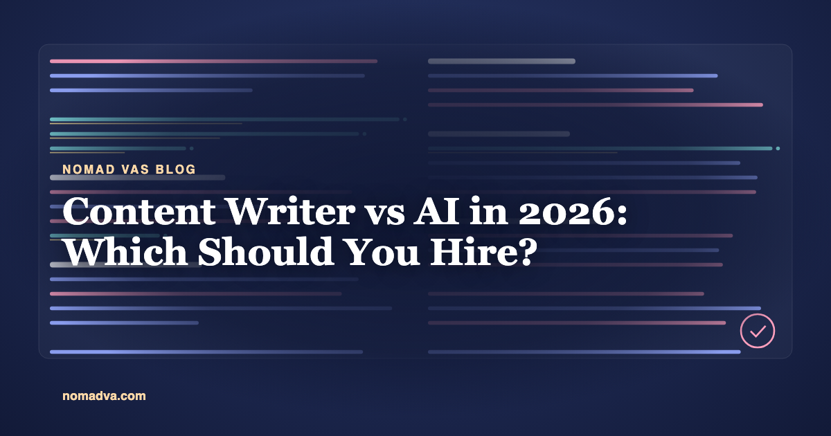 A human writer, an AI tool and a hybrid workflow compared side by side on accuracy, speed, original insight and accountability